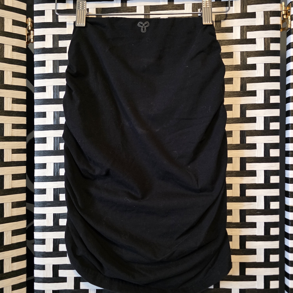 TNA by Aritzia Ruched Black Mini Skirt | Bodycon | Everyday Chic Basic 2XS - Picture 5 of 5